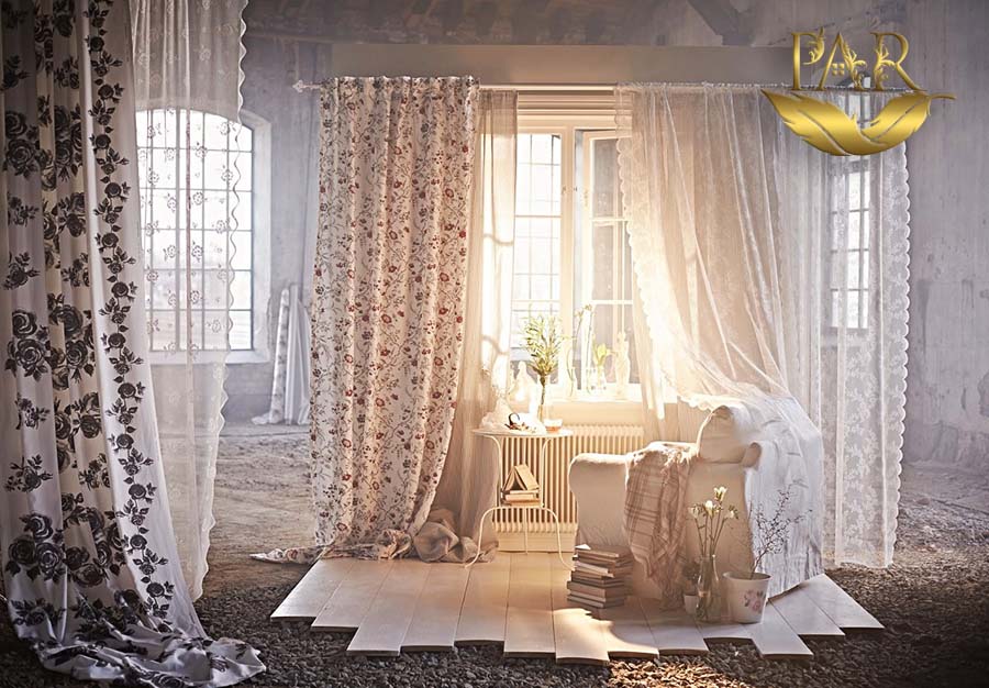 آشنایی با انواع پرده: پرده تور و حریر